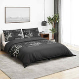 Vidaxl dekbedovertrekset 220x240 cm katoen zwart en wit
