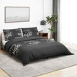 Vidaxl dekbedovertrekset 140x200 cm katoen zwart en wit
