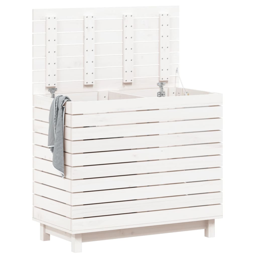 Vidaxl Basket 88.5x44x76 cm Pine solide blanc