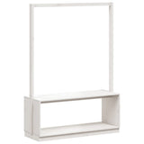 Gabinete de zapatería de estante de ropa Vidaxl 113x40x157.5 cm Pino sólido blanco blanco