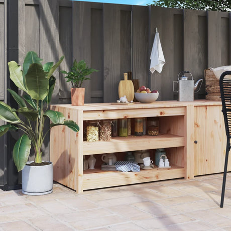 Vidaxl keukenkast voor buiten meppel 106x55x64 cm massief grenenhout