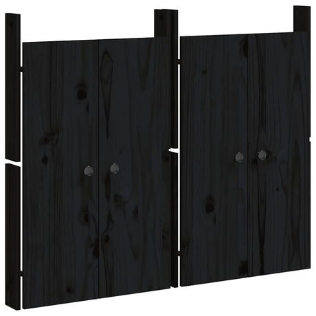 Vidaxl kastdeurtjes voor buitenkeuken meppel 2 st 50x9x82 cm grenenhout zwart
