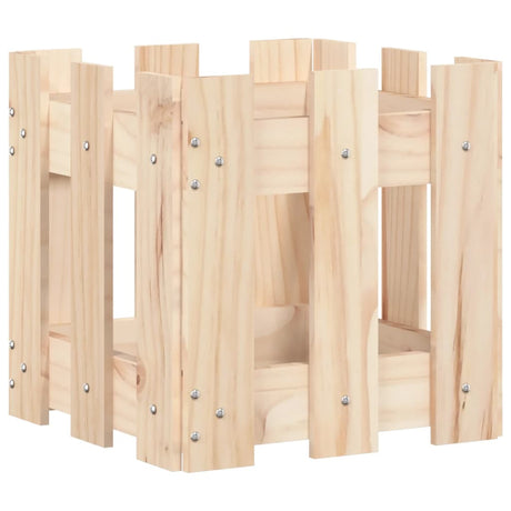 Vidaxl plantenbak met hekontwerp 30x30x30 cm massief grenenhout
