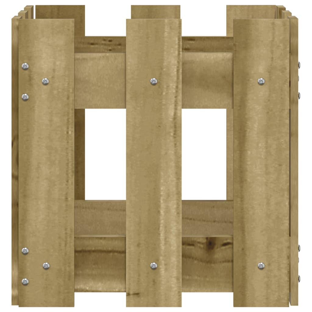 Vidaxl plantenbak met hekontwerp 30x30x30 cm geïmpregneerd grenenhout