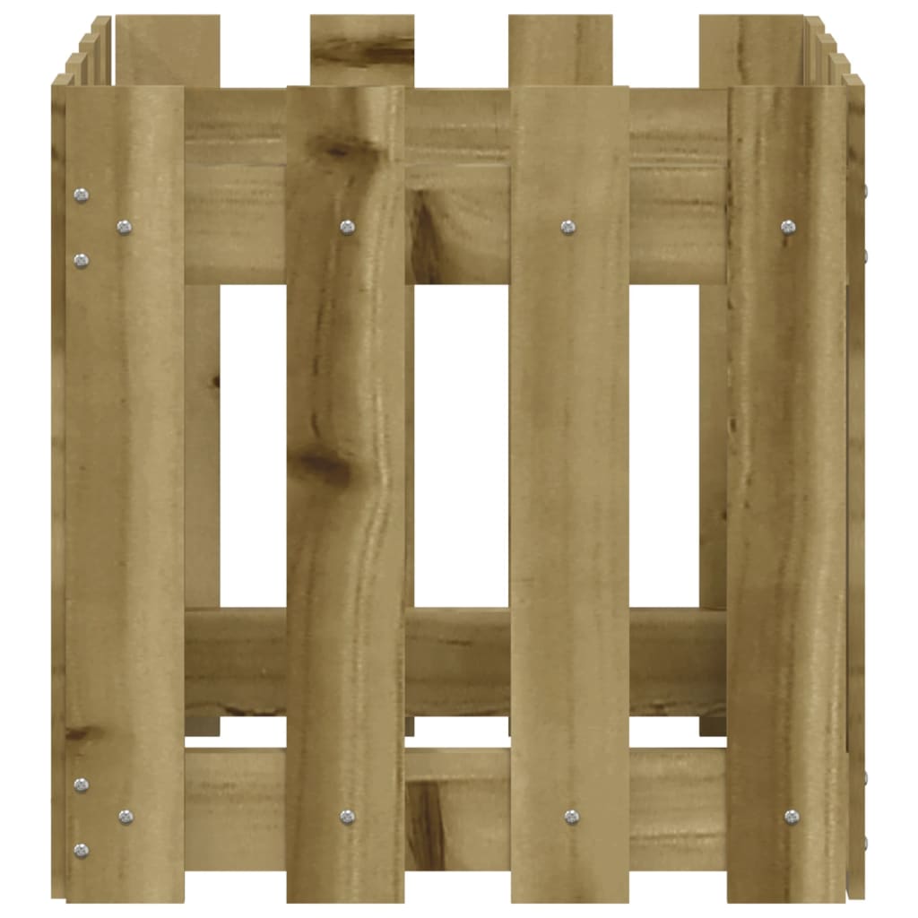 Vidaxl plantenbak met hekontwerp 40x40x40 cm geïmpregneerd grenenhout