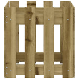 Vidaxl plantenbak met hekontwerp 40x40x40 cm geïmpregneerd grenenhout