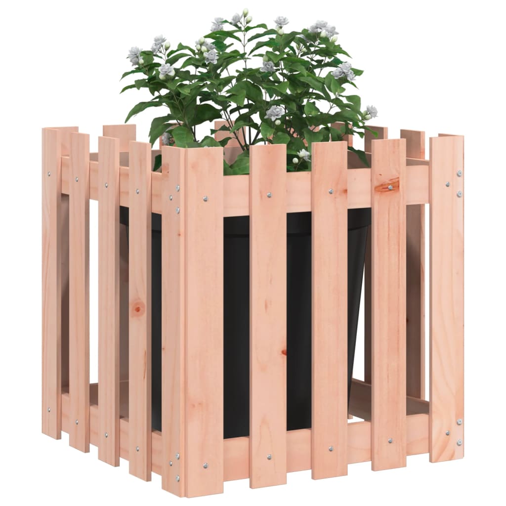 Vidaxl Planning Box With Fence Design 50x50x50 cm Solid Douglashout