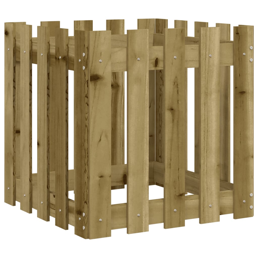 VidaXL Planter with fencing 50x50x50 cm Impregnated pine