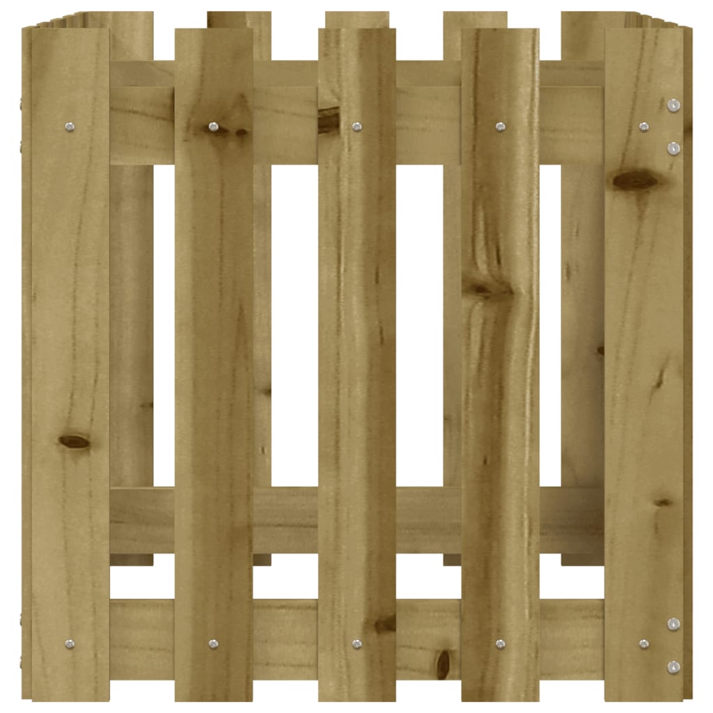 Vidaxl plantenbak met hekontwerp 50x50x50 cm geïmpregneerd grenenhout