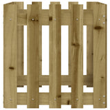 Vidaxl plantenbak met hekontwerp 50x50x50 cm geïmpregneerd grenenhout