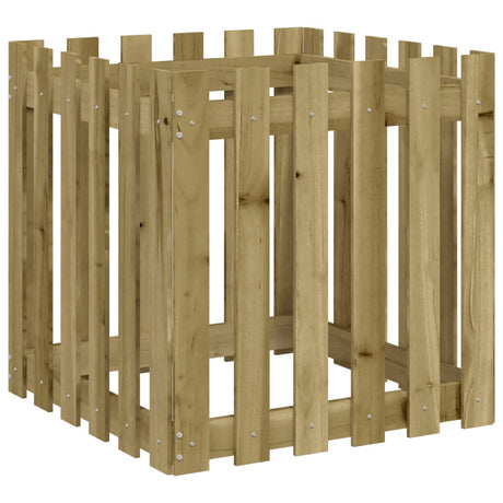 Vidaxl plantenbak met hekontwerp 60x60x60 cm geïmpregneerd grenenhout