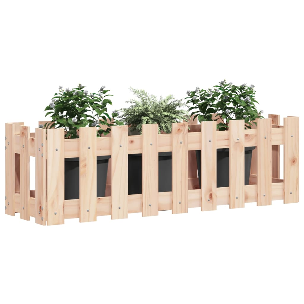 Vidaxl Planter opgeworf mat futtis 100x30X30 cm Pin-Holz