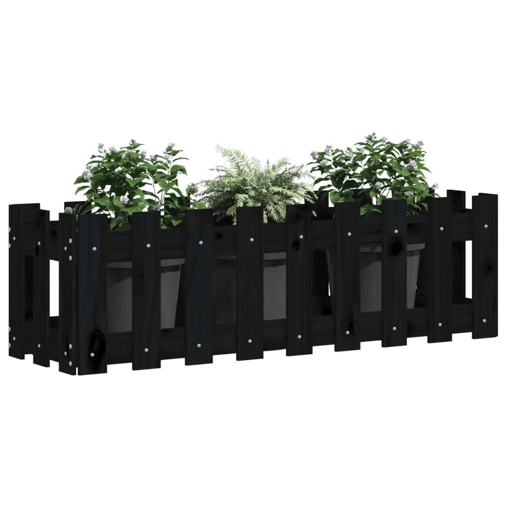 Vidaxl Plantador Insent HEK Design 100x30x30 cm Pine Wood Negro