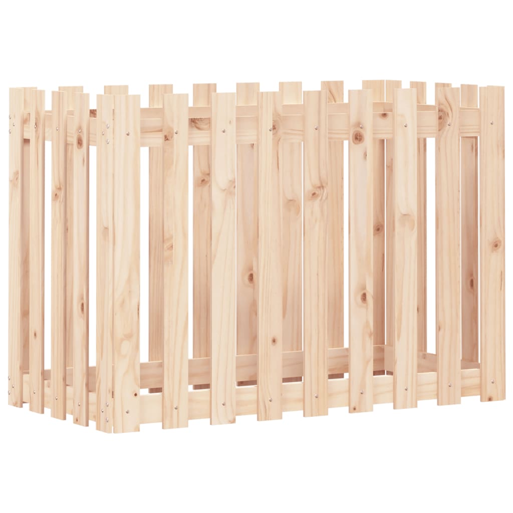 Vidaxl plantenbak verhoogd met hekontwerp 100x50x70 cm grenenhout