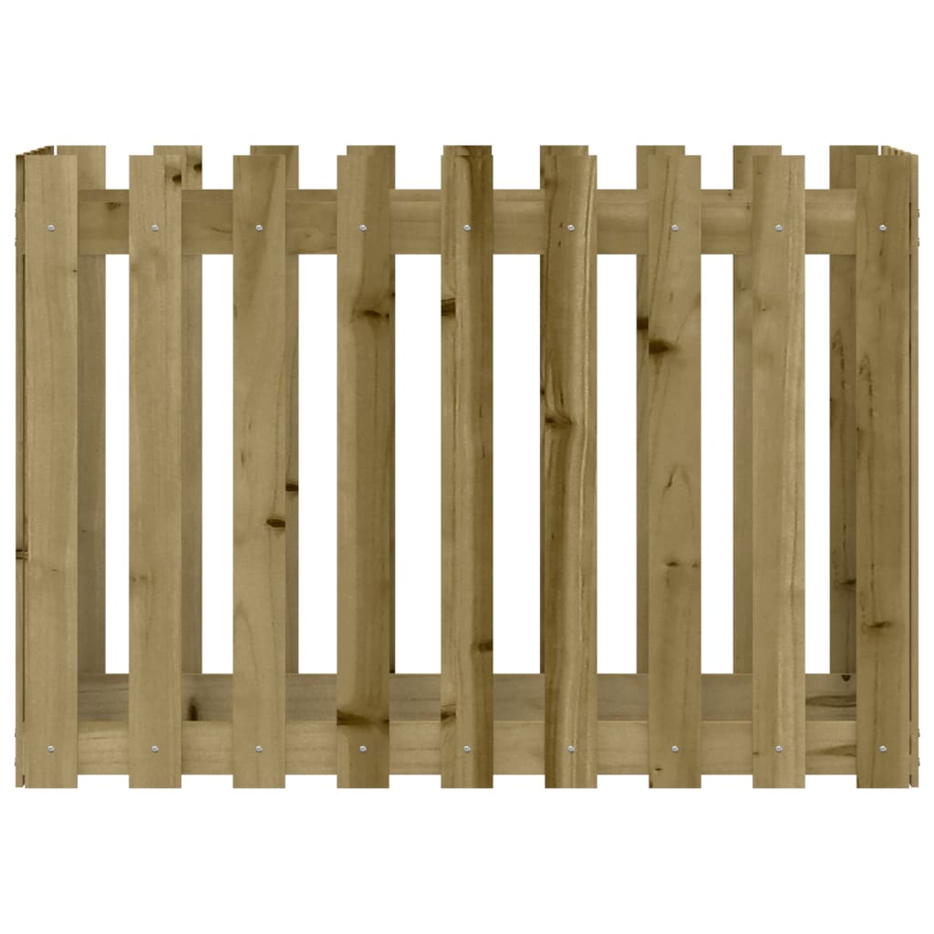 Vidaxl plantenbak verhoogd hekontwerp 100x50x70 cm geïmpregneerd hout
