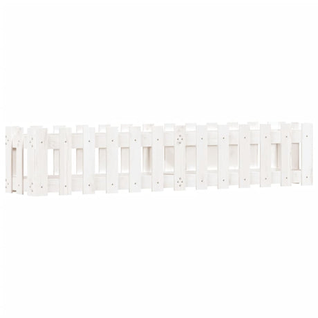 Vidaxl plantenbak verhoogd hekontwerp 150x30x30 cm grenenhout wit