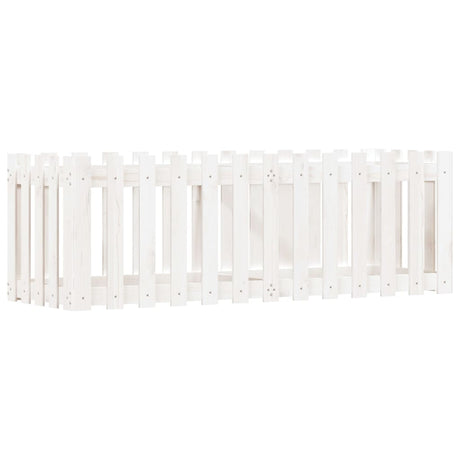 Vidaxl plantenbak verhoogd hekontwerp 150x50x50 cm grenenhout wit