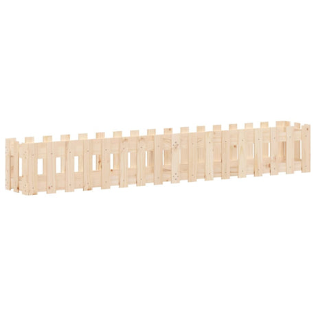 Vidaxl plantenbak verhoogd met hekontwerp 200x30x30 cm grenenhout