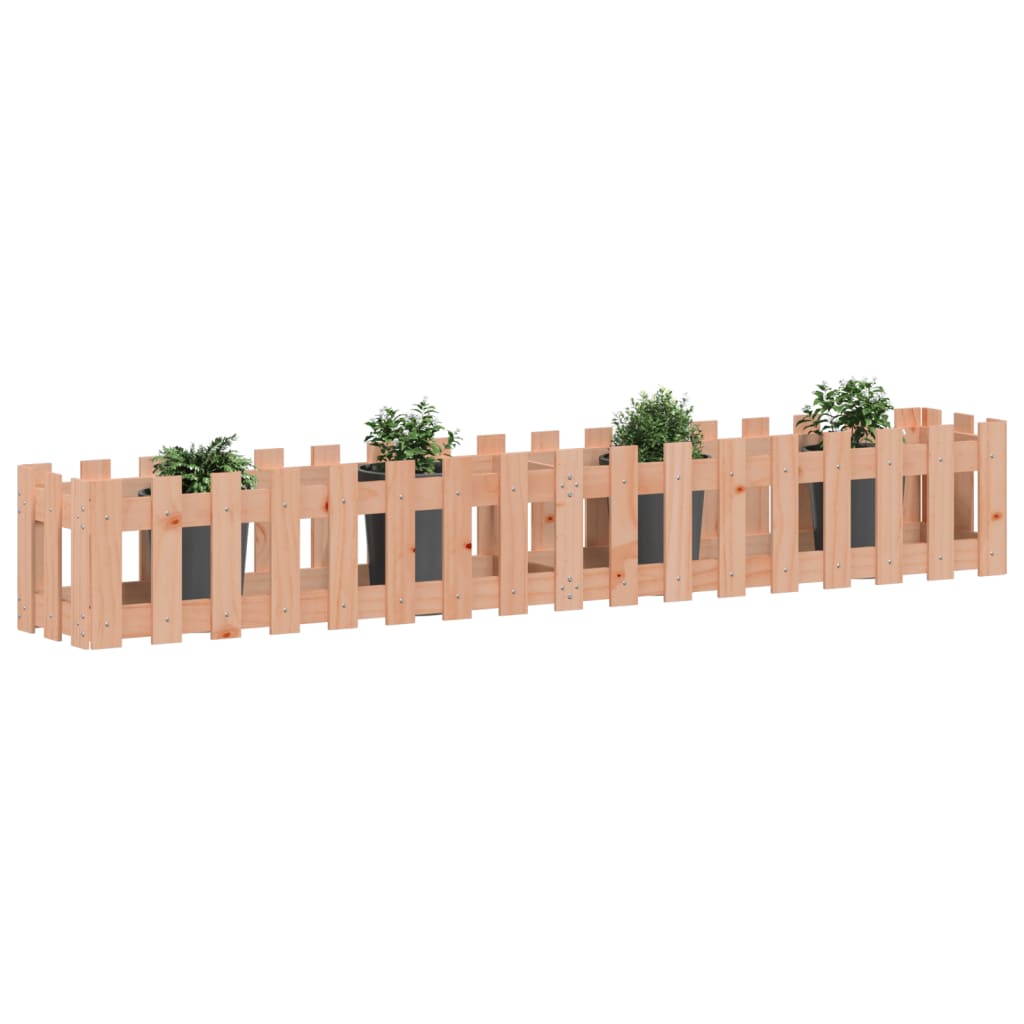 Vidaxl Planter ökade Hek Design 200x30x30 cm Solid Douglashout