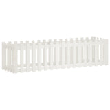 Vidaxl plantenbak verhoogd hekontwerp 200x50x50 cm grenenhout wit