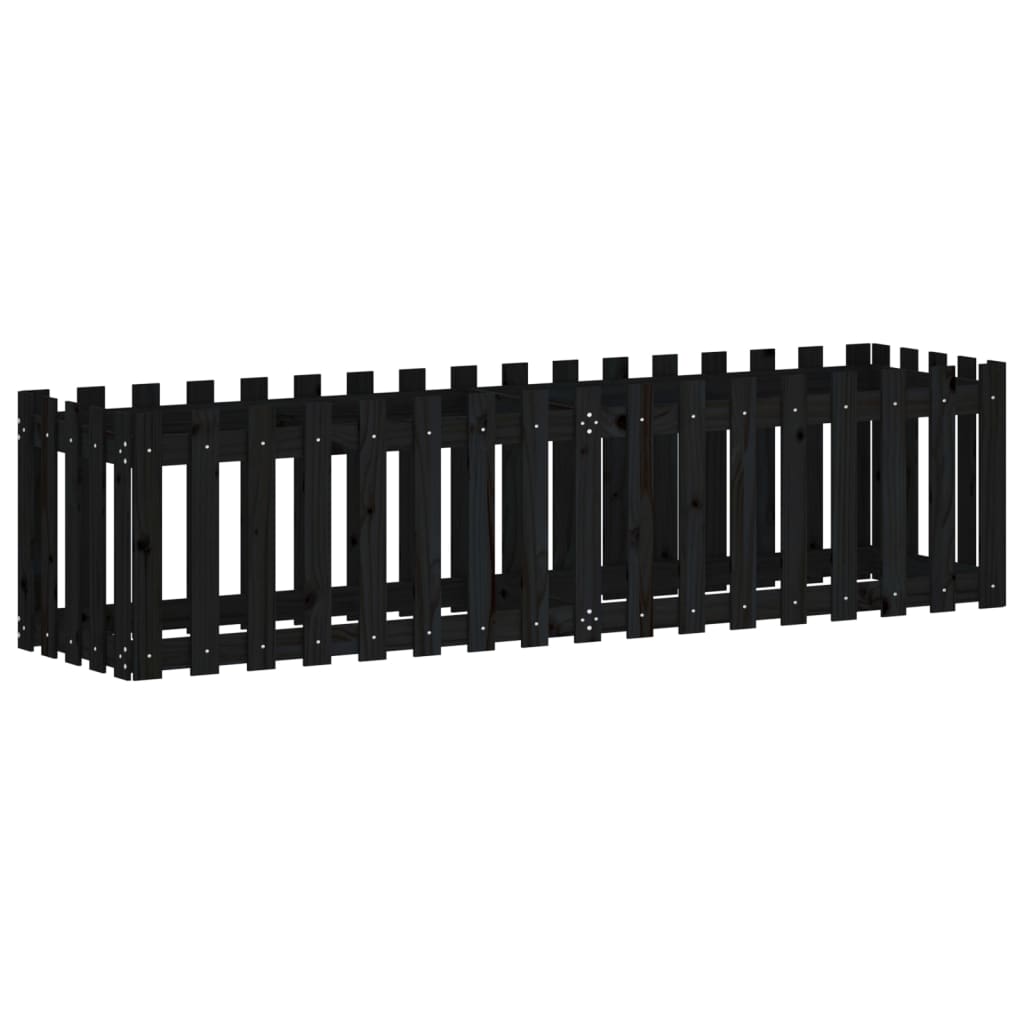 Vidaxl Plantador Insent HEK Design 200x50x50 cm Pine Wood Negro