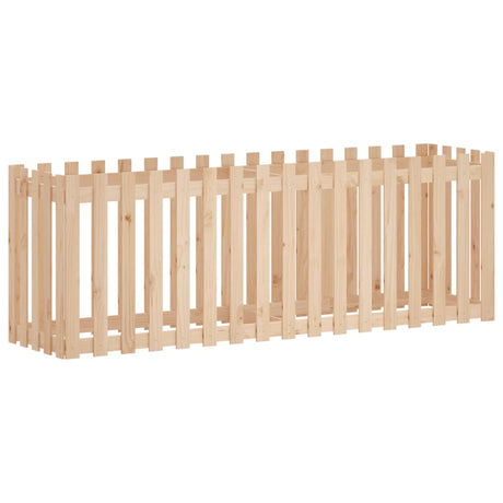 Vidaxl plantenbak verhoogd met hekontwerp 200x50x70 cm grenenhout