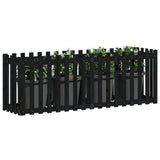 VidaXL Planter Insent Hek Design 200x50x70 cm Pine wood Black