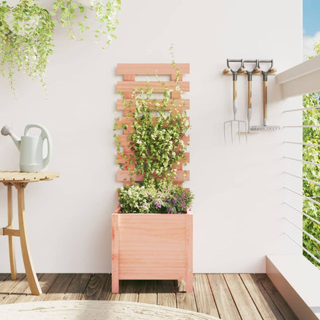 Vidaxl plantenbak met rek 39x39,5x114 cm massief douglashout