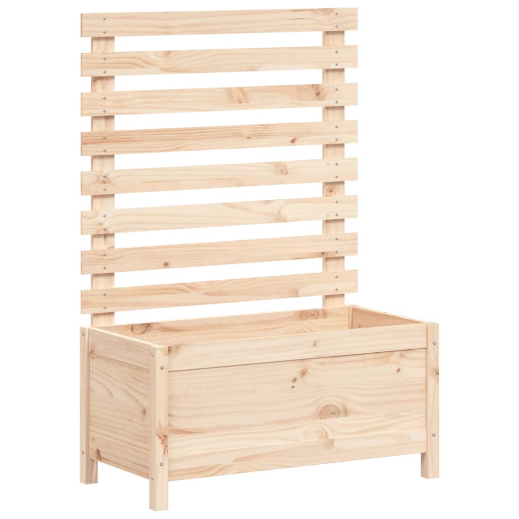 VidaXL Planter with rack 79x39.5x114 cm Solid pine