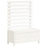 Vidaxl Planter med rack 79x39.5x114 cm Solid Pine White White