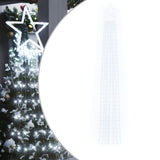 Vidaxl Iluminación del árbol de Navidad 320 LED en blanco frío 375 cm