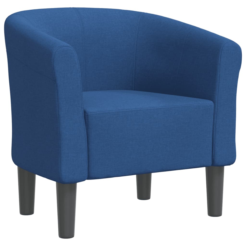 Vidaxl kuipstoel stof blauw
