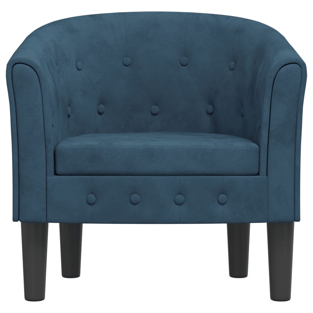 Vidaxl kuipstoel fluweel donkerblauw