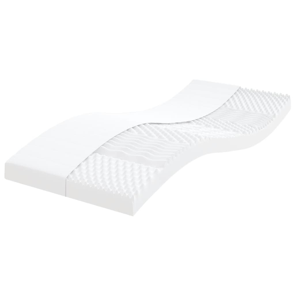 Vidaxl schuimmatras 7 zones hardheid 20 ild 90x190 cm wit