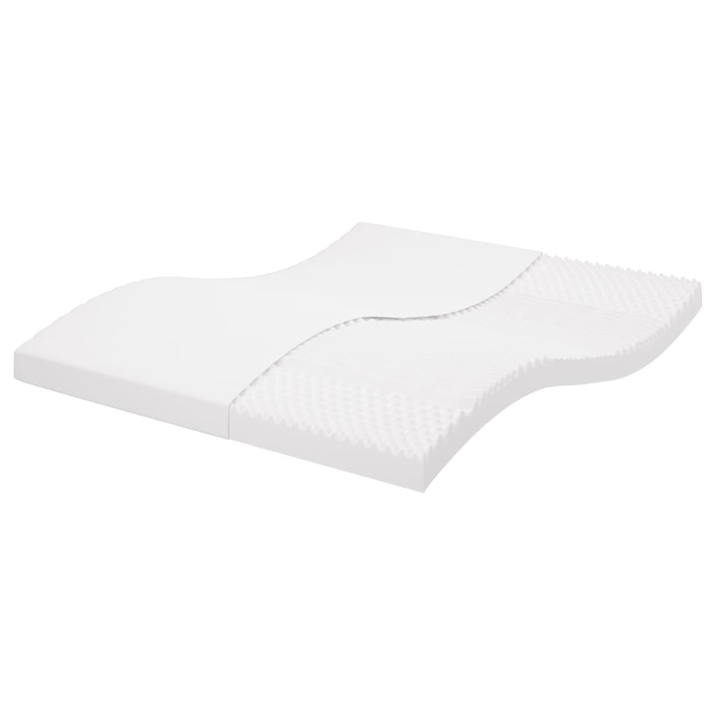 Vidaxl schuimmatras 7 zones hardheid 20 ild 180x200 cm wit