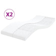 Vidaxl schuimmatrassen 2 st 7 zones hardheid 20 ild 100x200 cm wit