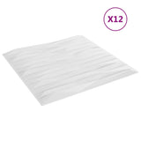 Vidaxl 12 st vægpaneler sten 3 m² 50x50 cm XPS White