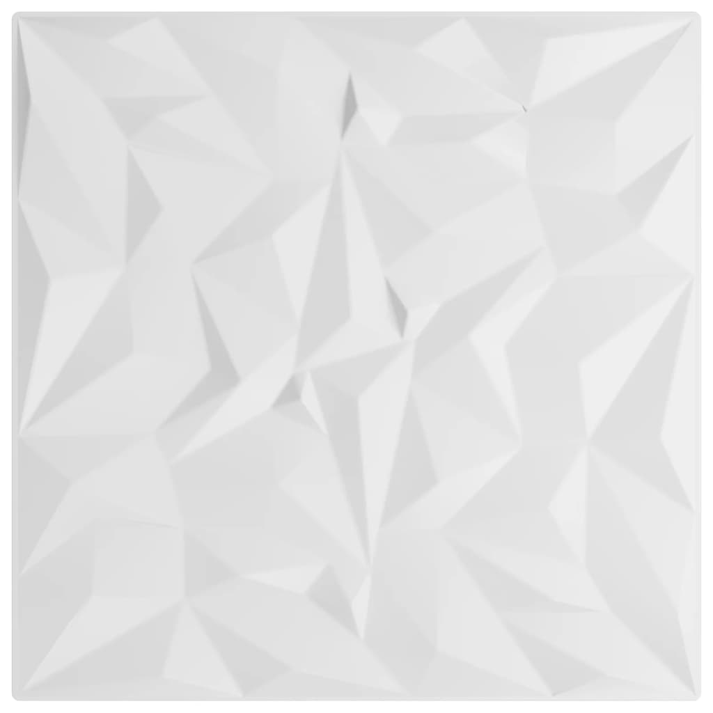 Vidaxl 12 St Panneaux muraux Amethiste 3 m² 50x50 cm xps blanc