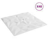 Vidaxl 48 St vægpaneler Ametyst 12 m² 50x50 cm XPS White