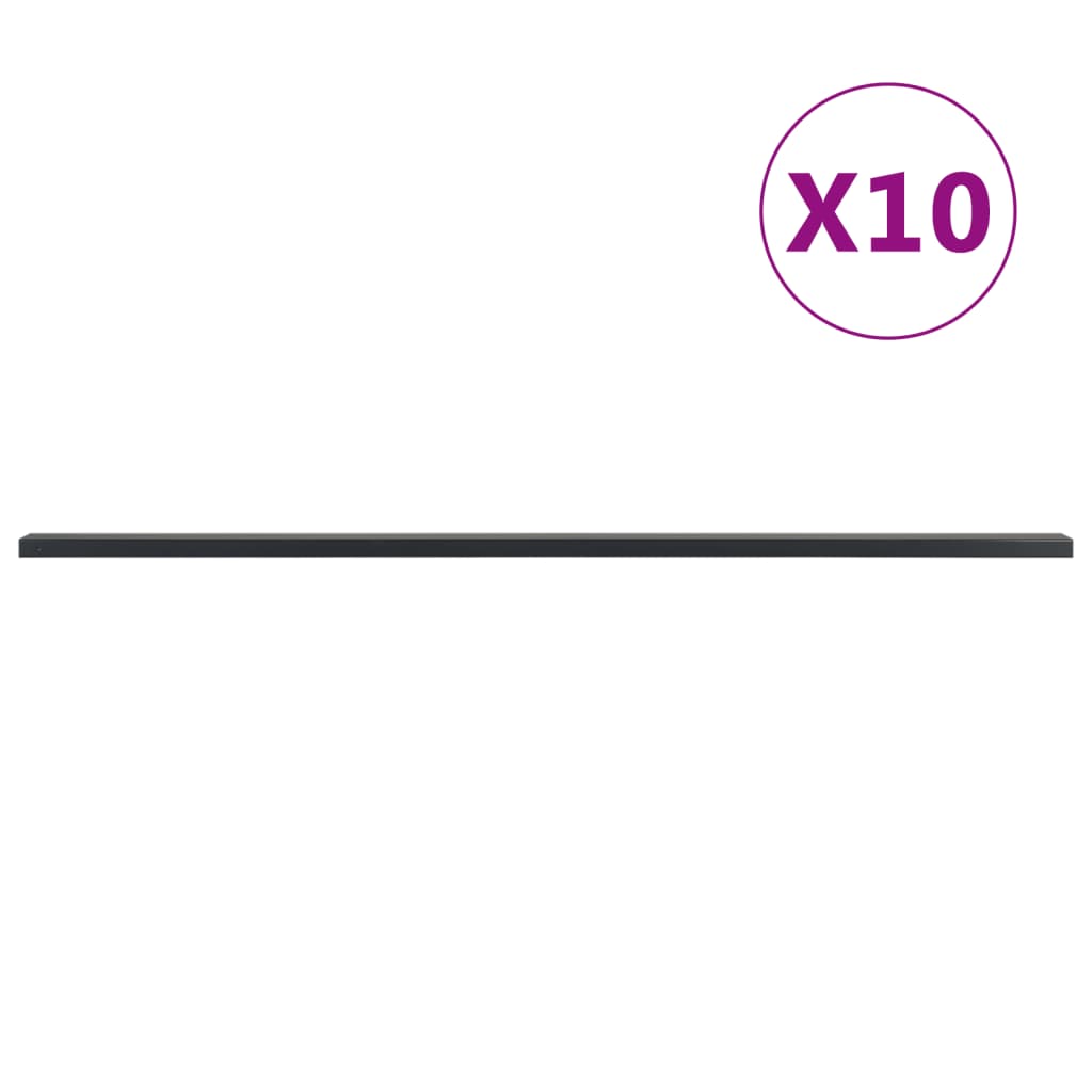 Vidaxl Zaunpfosten 10 St 200 cm Stahlgrau