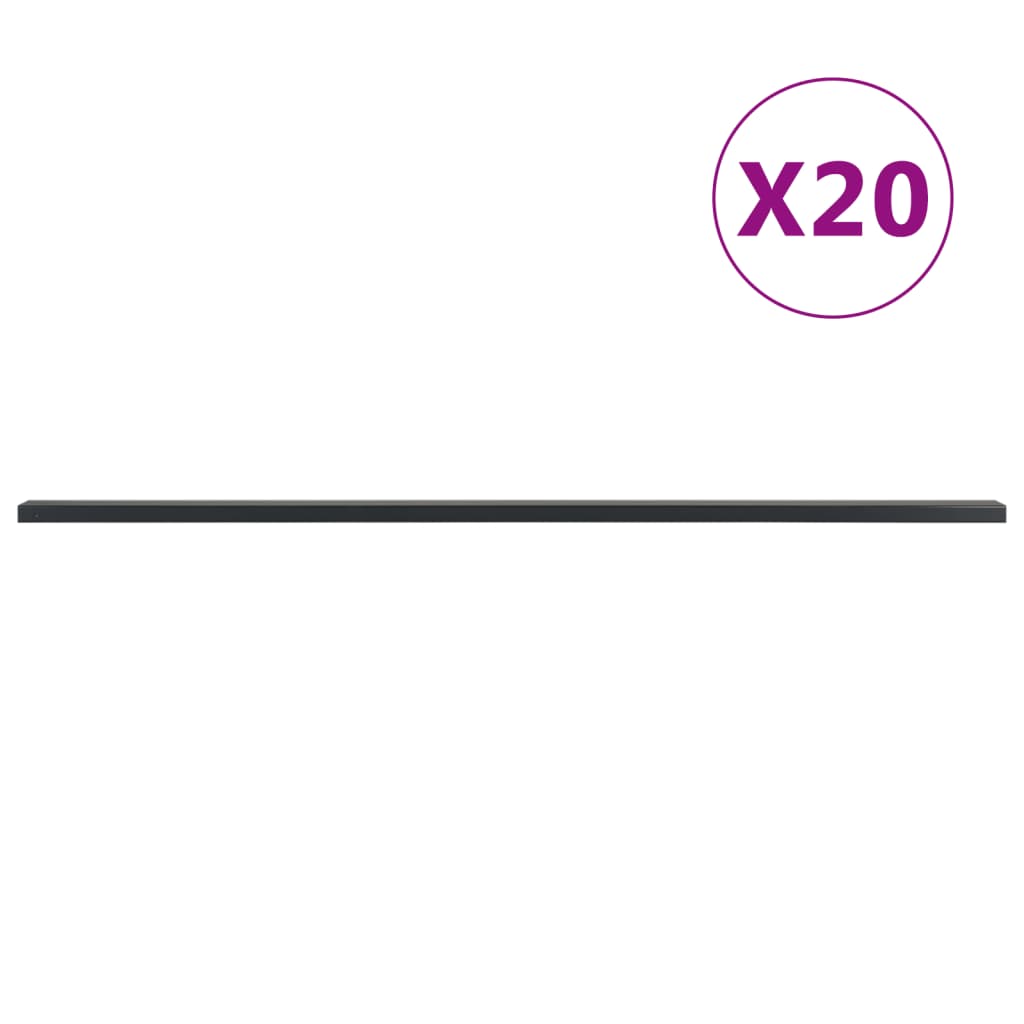 Vidaxl Zaunpfosten 20 ST 220 cm Stahlgrau