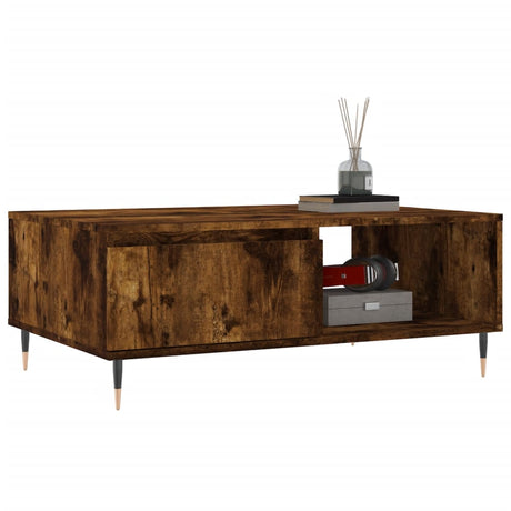 Vidaxl salontafel 90x60x35 cm bewerkt hout gerookt eikenkleurig