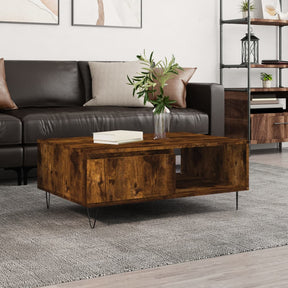 Vidaxl salontafel 90x60x35 cm bewerkt hout gerookt eikenkleurig
