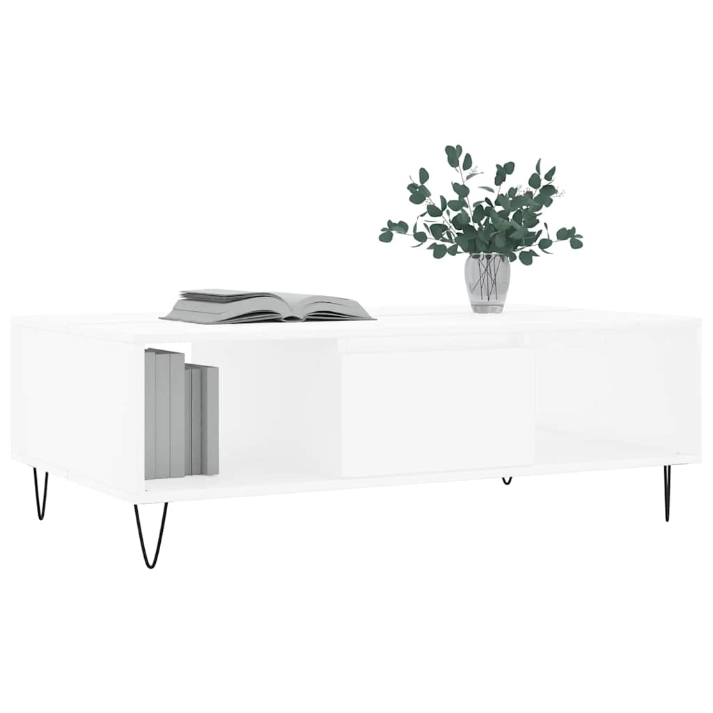 Vidaxl salontafel 104x60x35 cm bewerkt hout wit