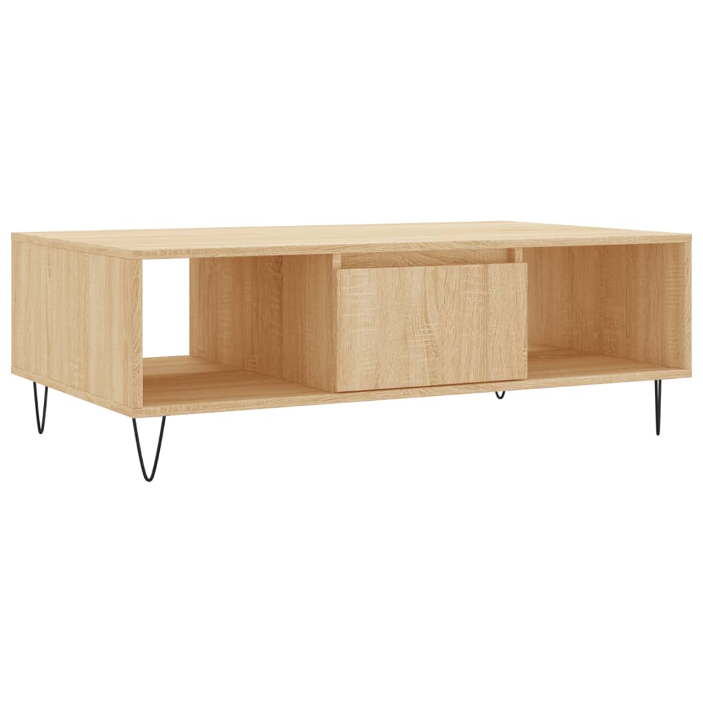 Vidaxl salontafel 104x60x35 cm bewerkt hout sonoma eikenkleurig
