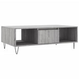 Vidaxl salontafel 104x60x35 cm bewerkt hout grijs sonoma
