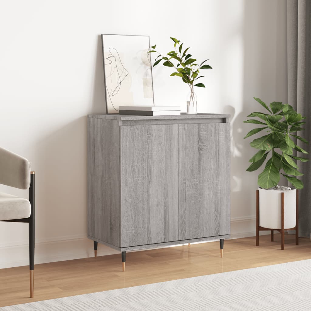 Vidaxl dressoir 60x35x70 cm bewerkt hout grijs sonoma eikenkleurig