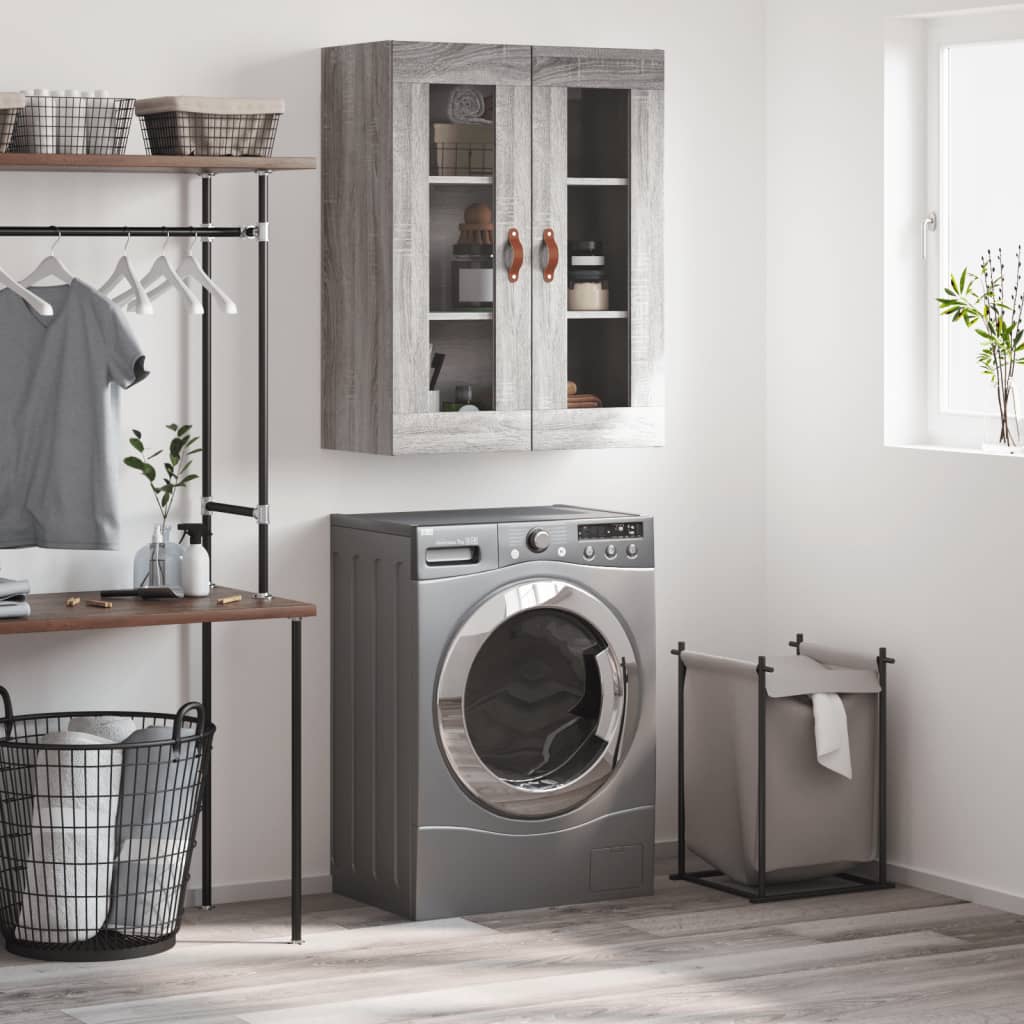 Vidaxl wandkast 69,5x34x90 cm grijs sonoma eikenkleurig