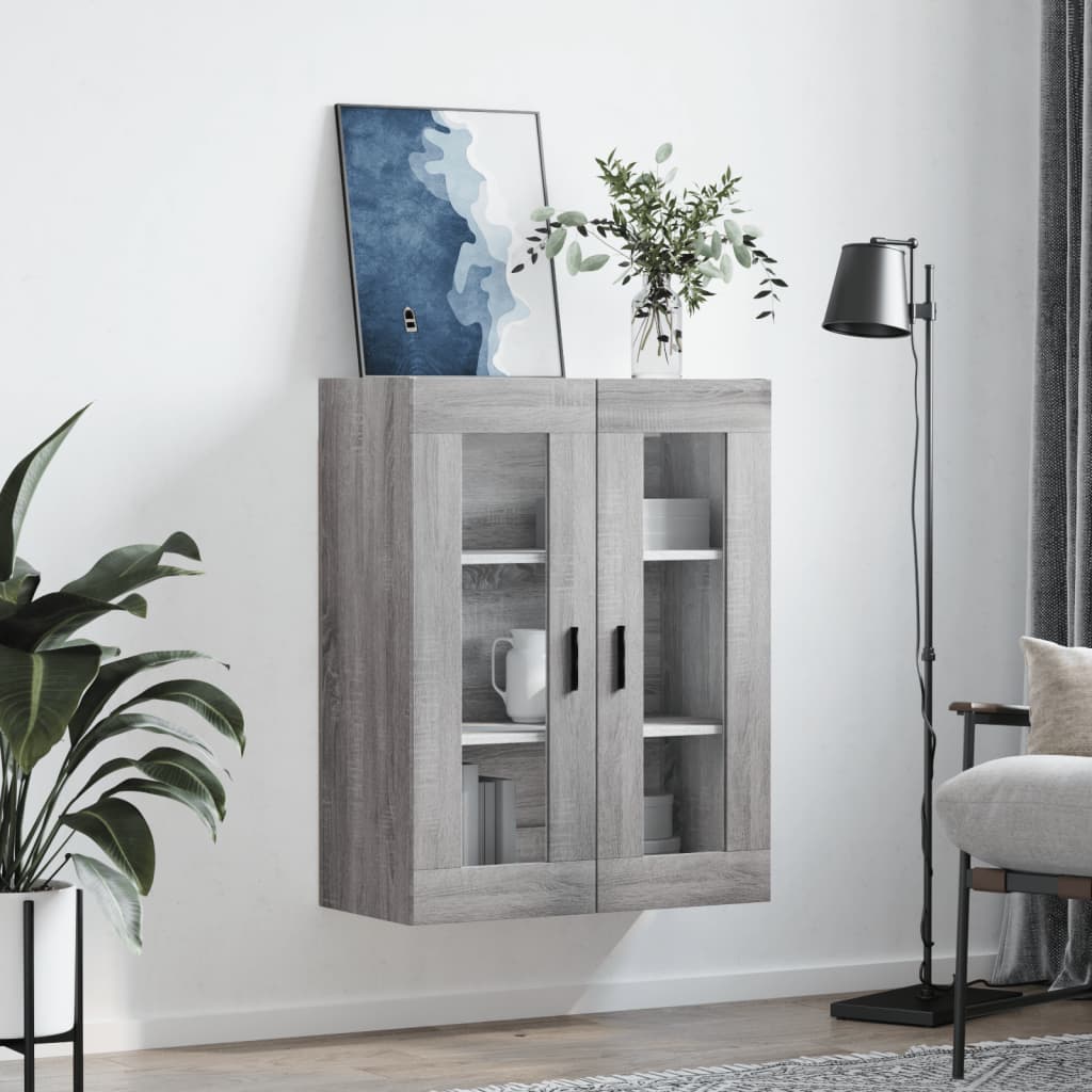 Vidaxl bovenkast 69,5x34x90 cm grijs sonoma eikenkleurig