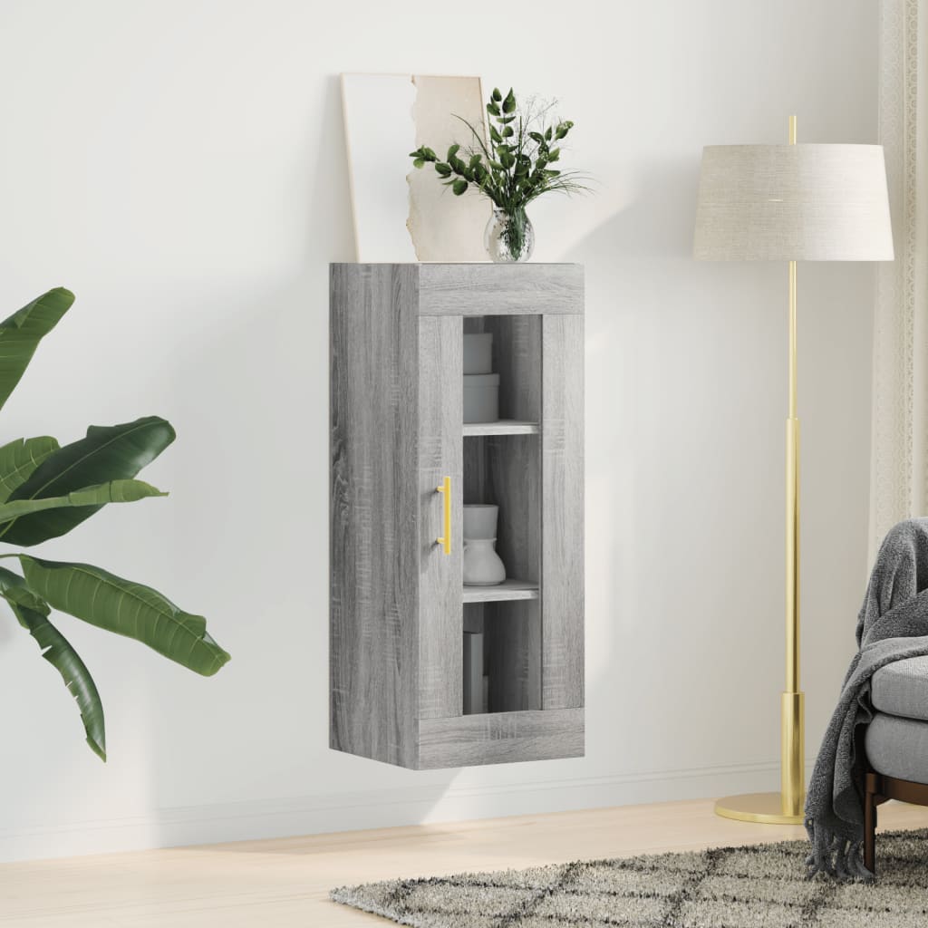 Vidaxl bovenkast 34,5x34x90 cm grijs sonoma eikenkleurig